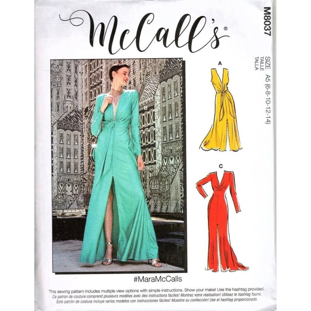 McCall's M8037 Misses 6 to 14 Special Occasion Prom Dress Uncut Pattern